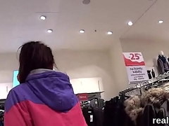 Fantastic czech nympho was tempted in the shopping centre with an increment of banged in pov
