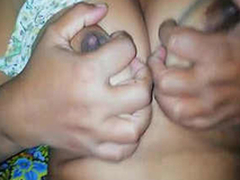 Horny Mallu wife groping boobs with getting screwed