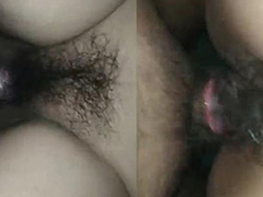 Desi tie the knot hairy snatch fucked off out of one's mind condom cover dick