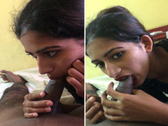 Down in the mouth Indian Girl Blowjob